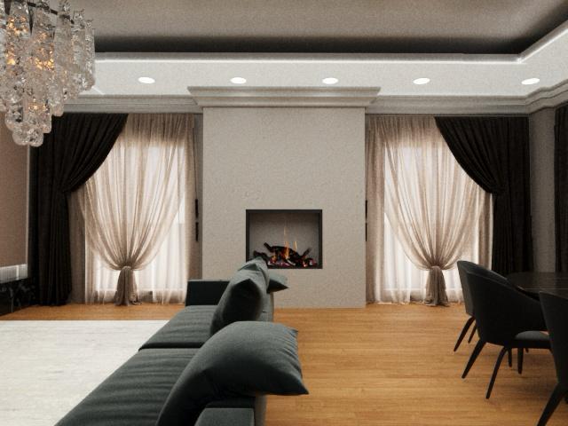 Sakarya Camili Villa proje öncesi salon tasarımı 1